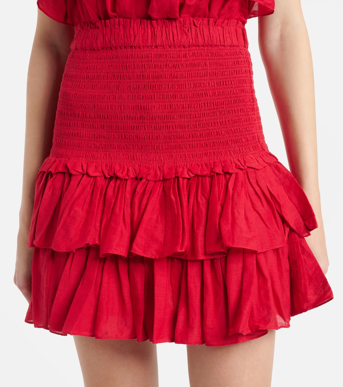Minigonna Naomi in misto cotone a balze | Marant Etoile