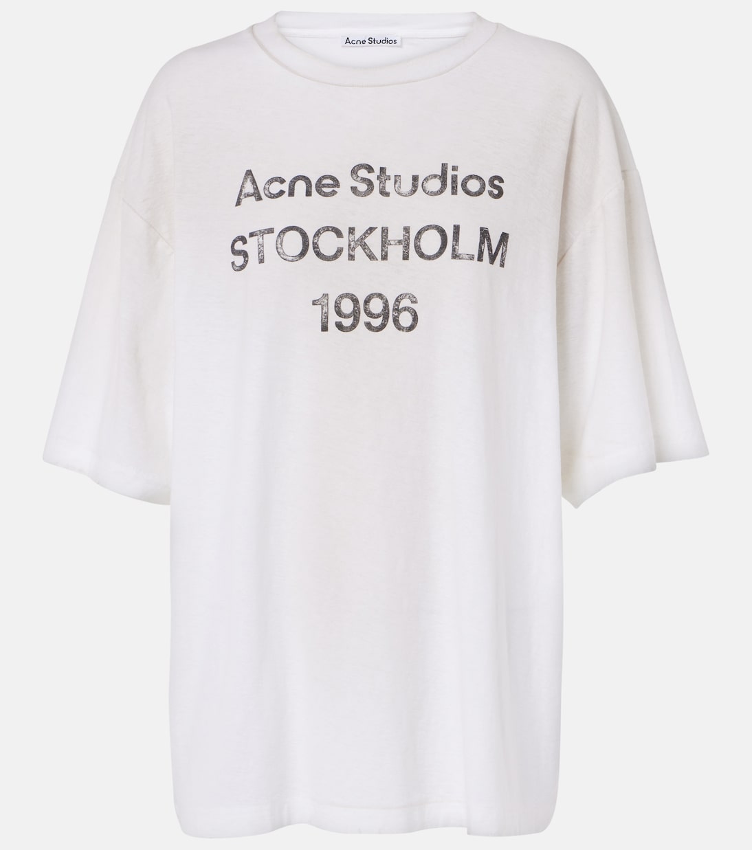 T-shirt in cotone e canapa con logo | Acne Studios