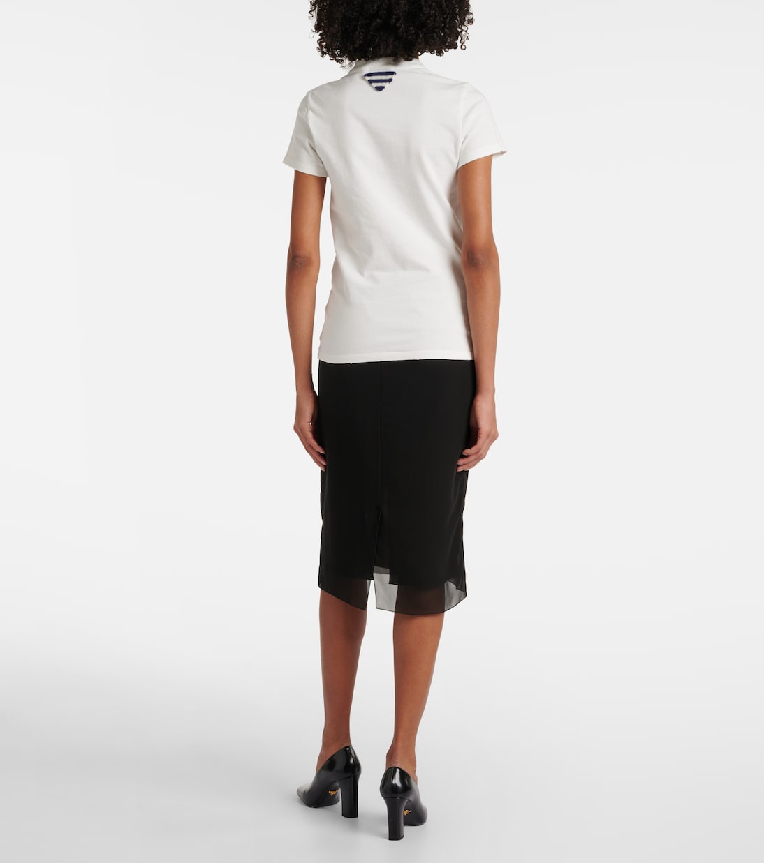 T-shirt in jersey di cotone con stampa | Prada