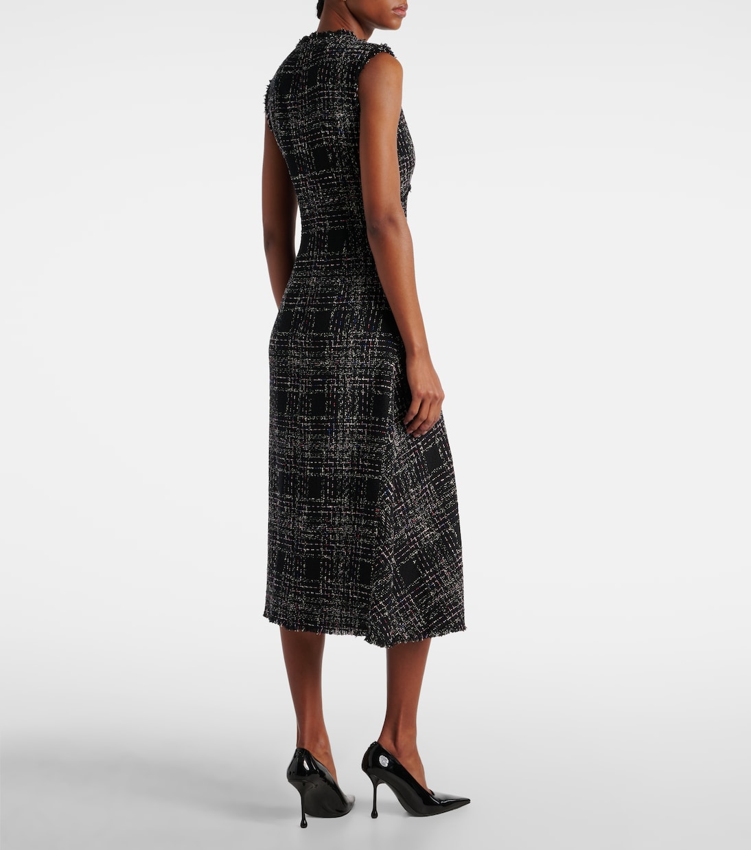 Abito midi in tweed di misto cotone | Erdem