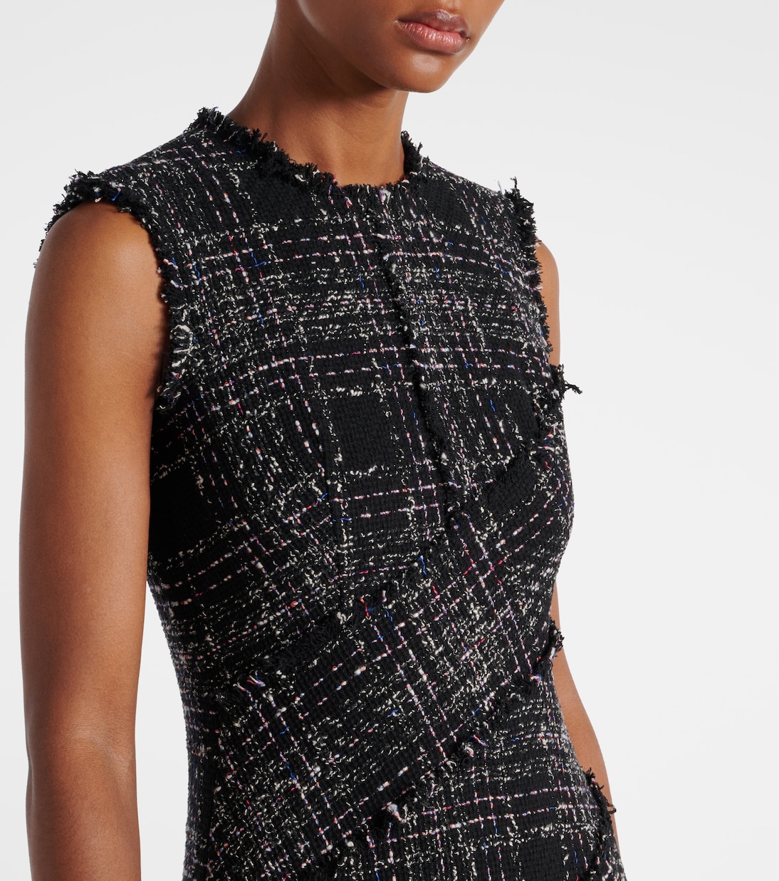 Abito midi in tweed di misto cotone | Erdem