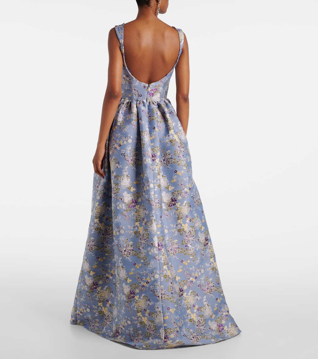 Abito lungo in jacquard floreale | Markarian