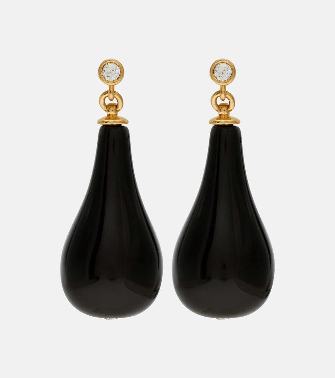 Ohrringe Onyx mit Kristallen | Toteme
