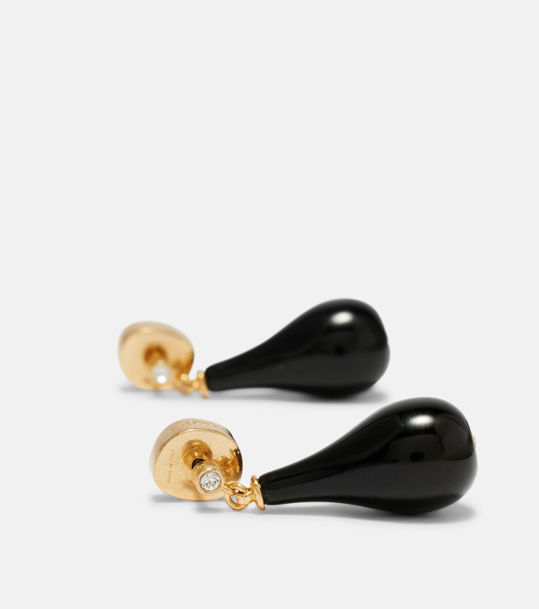 Ohrringe Onyx mit Kristallen | Toteme