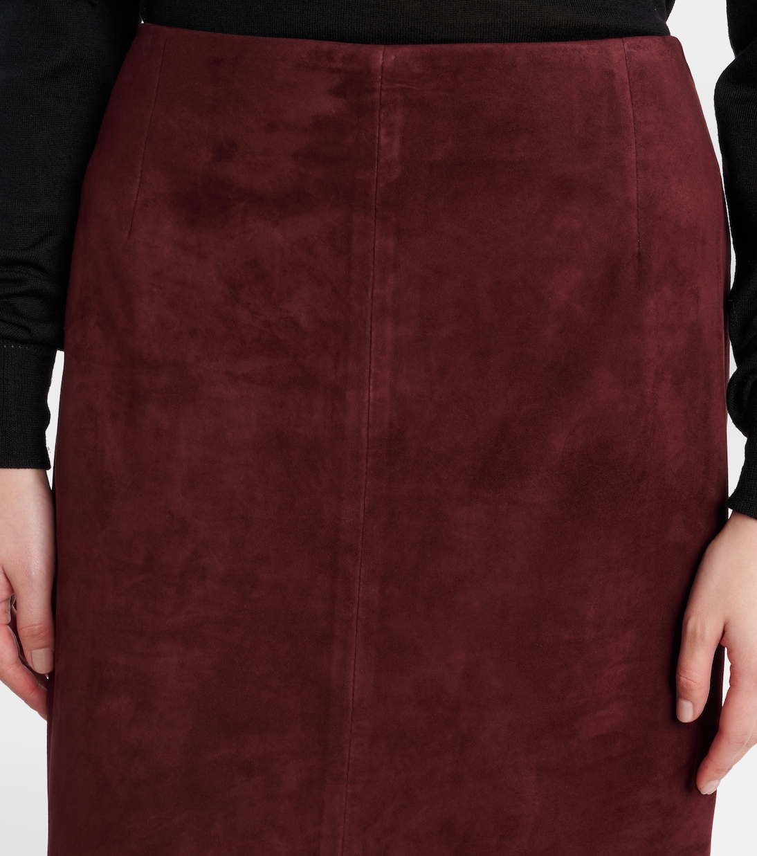Gonna midi Selly in suede | Nour Hammour