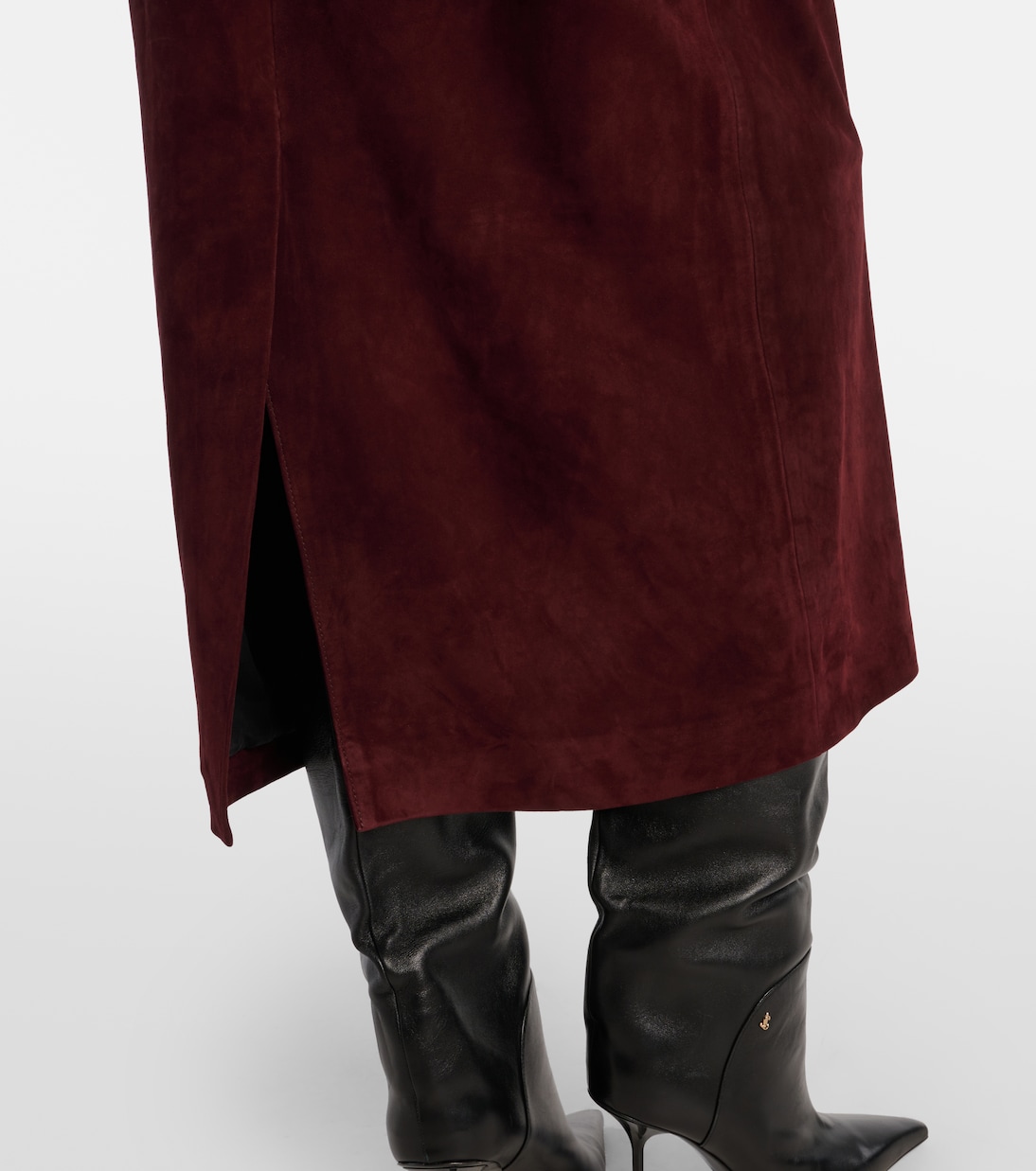 Gonna midi Selly in suede | Nour Hammour