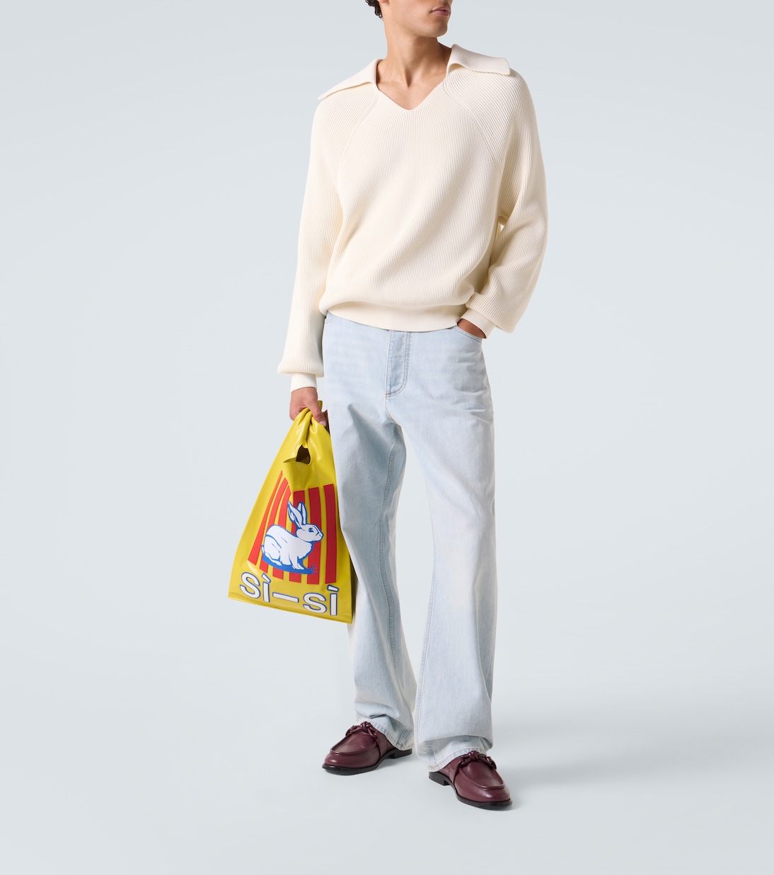 Supermercato leather tote bag | Bottega Veneta