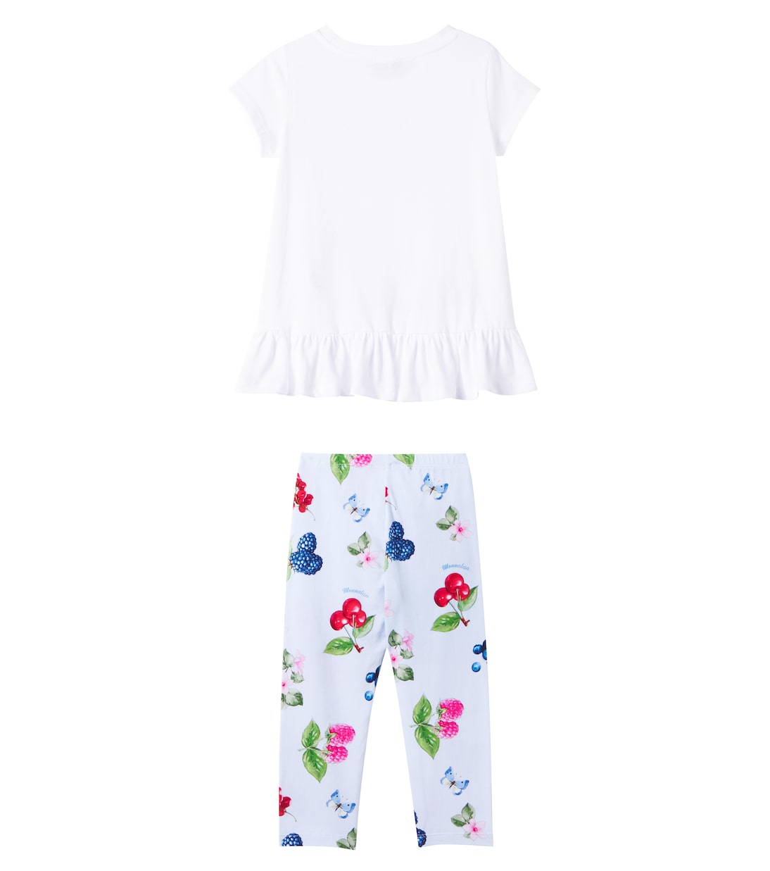 T-shirt e leggings in cotone con stampa | Monnalisa