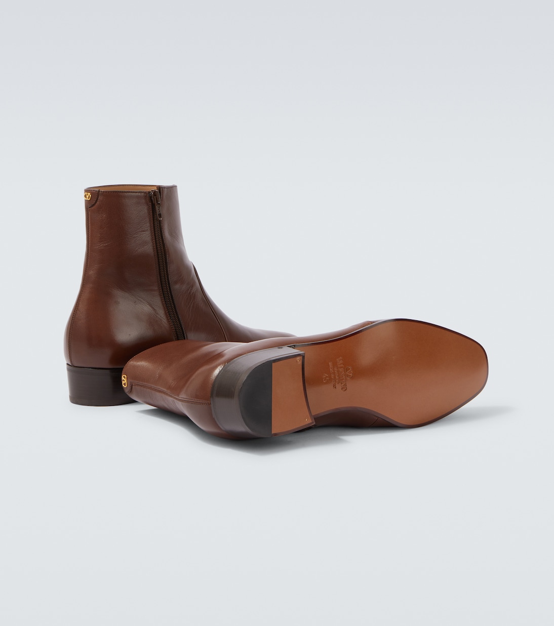 VLogo leather ankle boots | Valentino Garavani