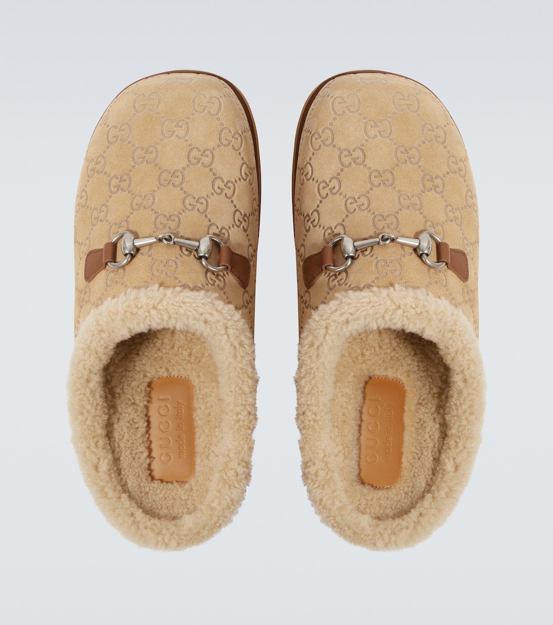 Mules GG en daim et shearling  | Gucci