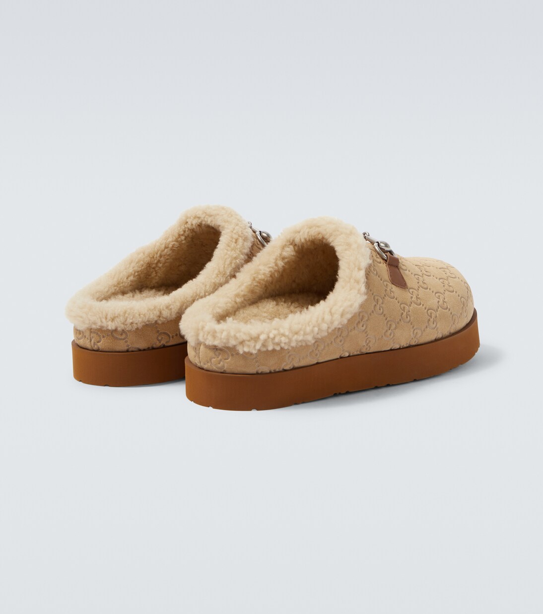 Mules GG en daim et shearling  | Gucci