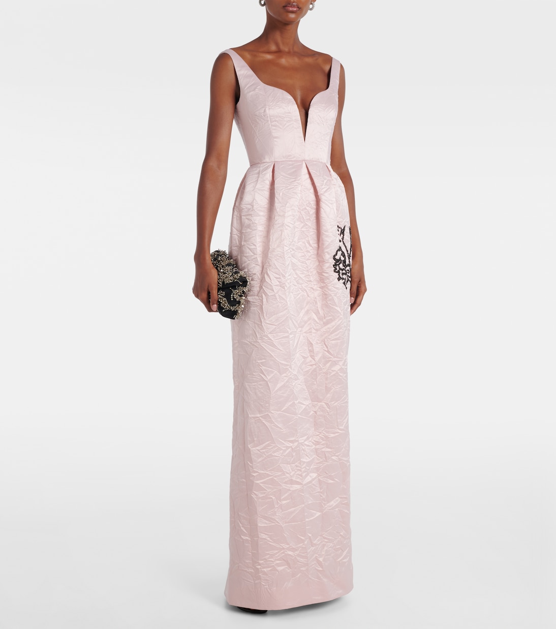 Embroidered satin gown | Erdem