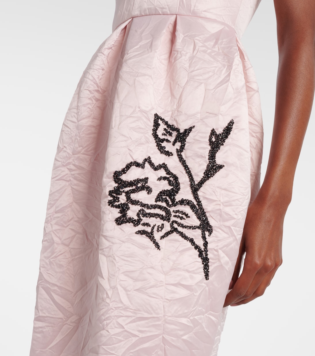 Embroidered satin gown | Erdem