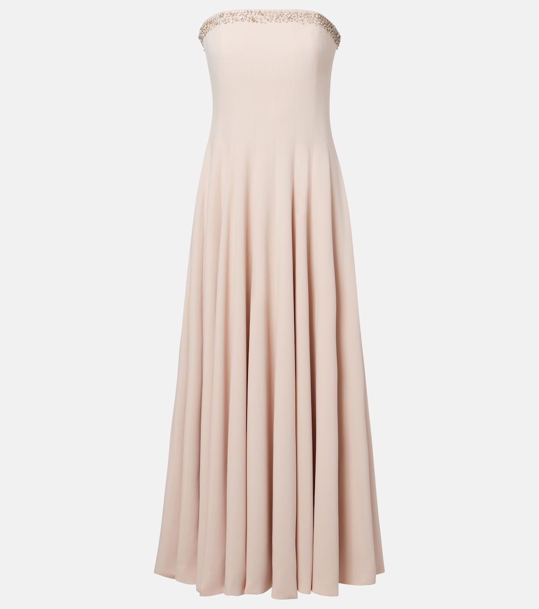 Aldina crystal-embellished crêpe midi dress | Costarellos