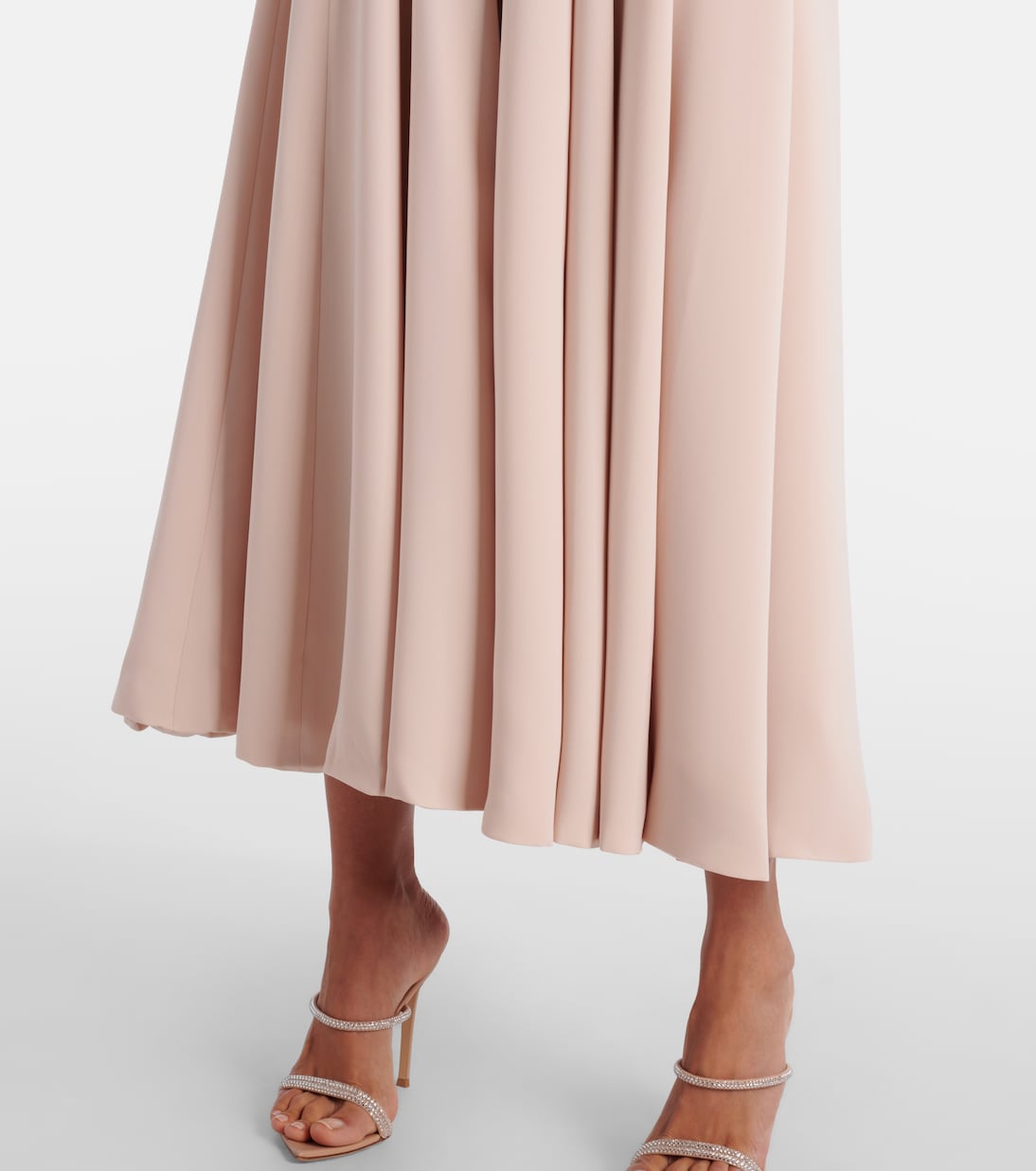 Aldina crystal-embellished crêpe midi dress | Costarellos