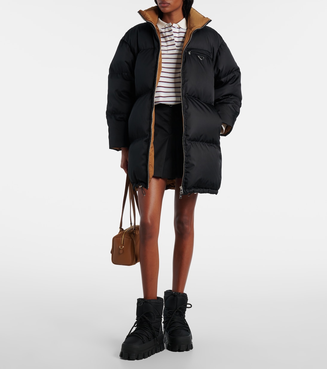 Re-Nylon belted down jacket | Prada