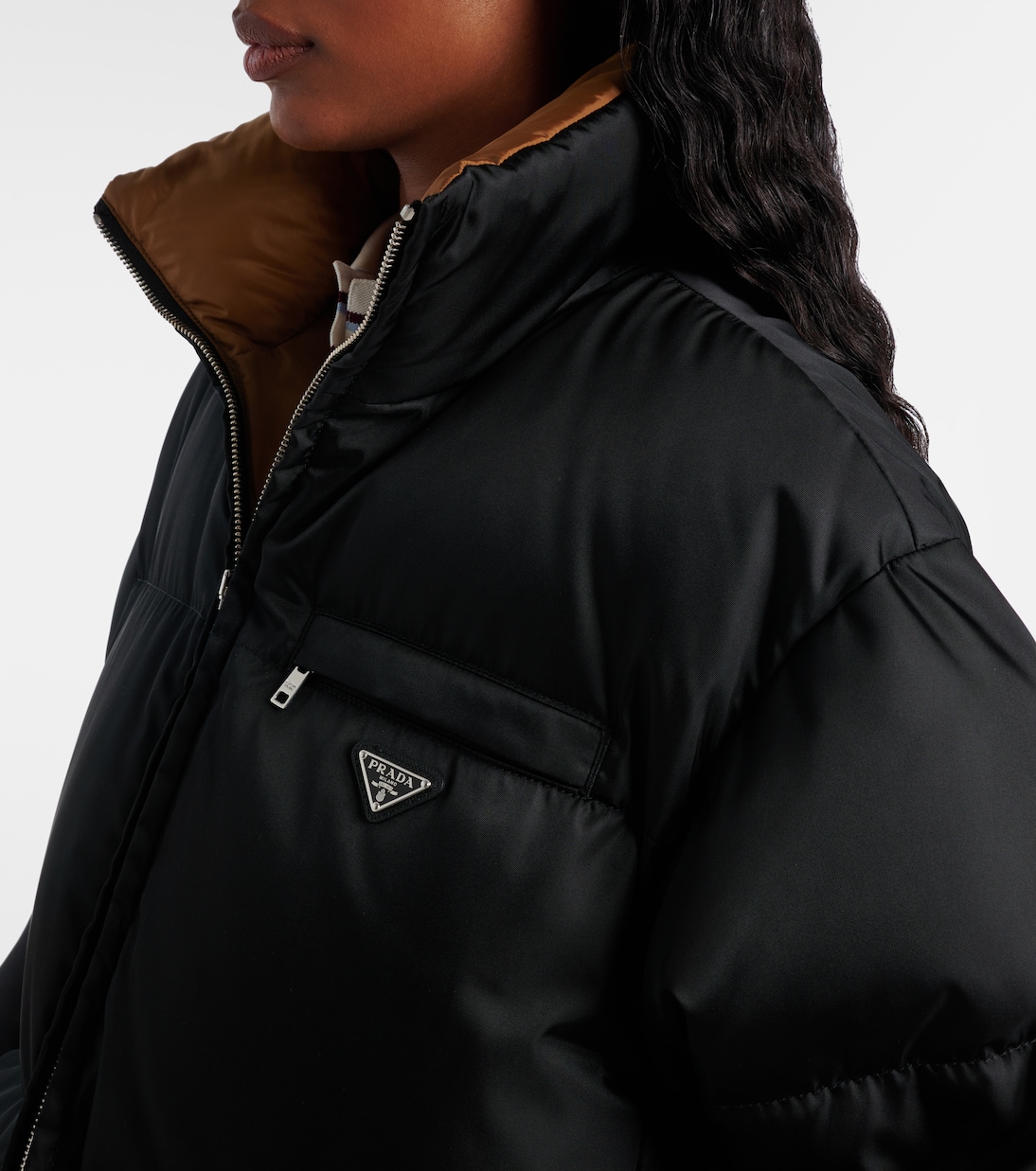 Re-Nylon belted down jacket | Prada