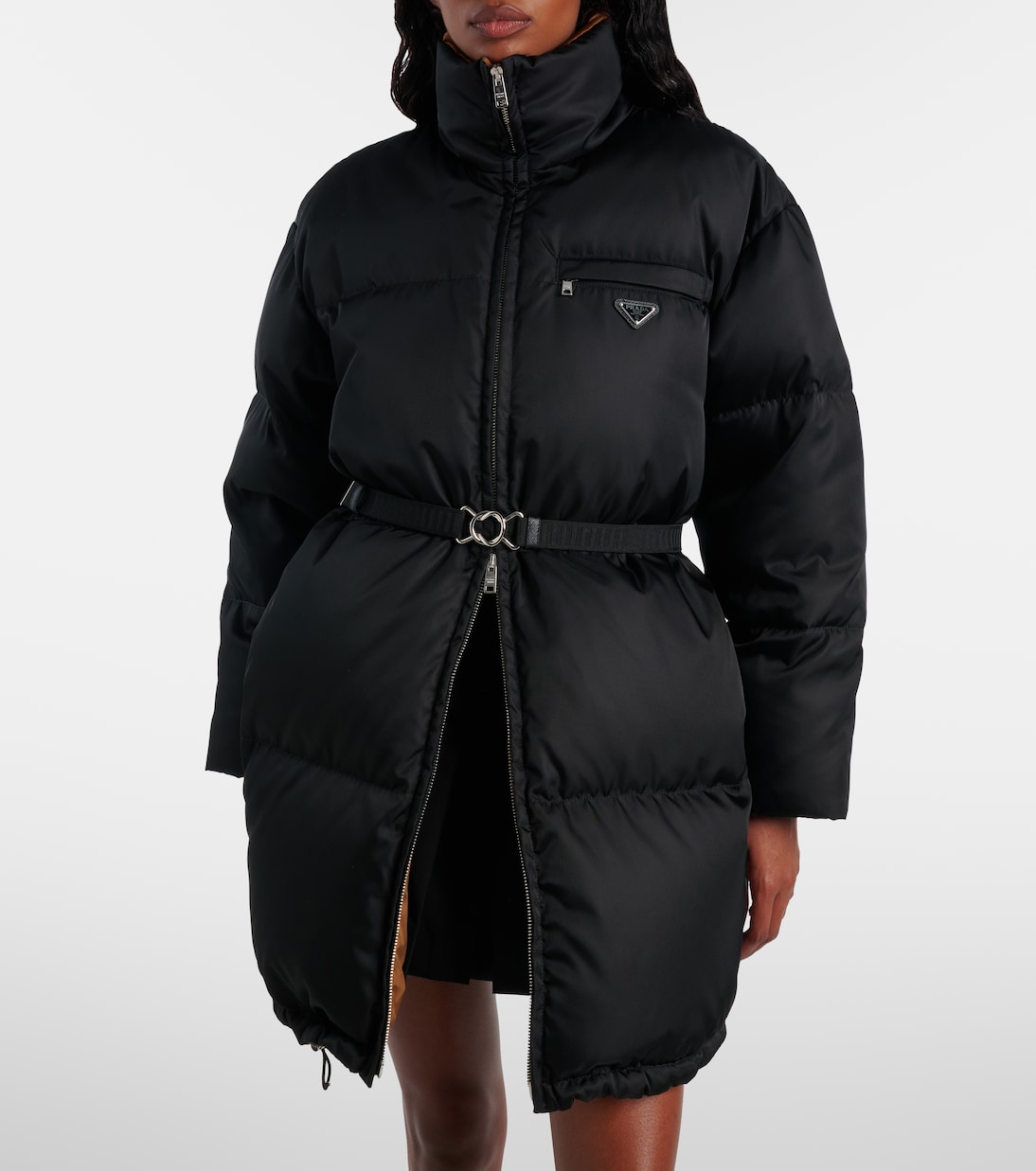 Re-Nylon belted down jacket | Prada