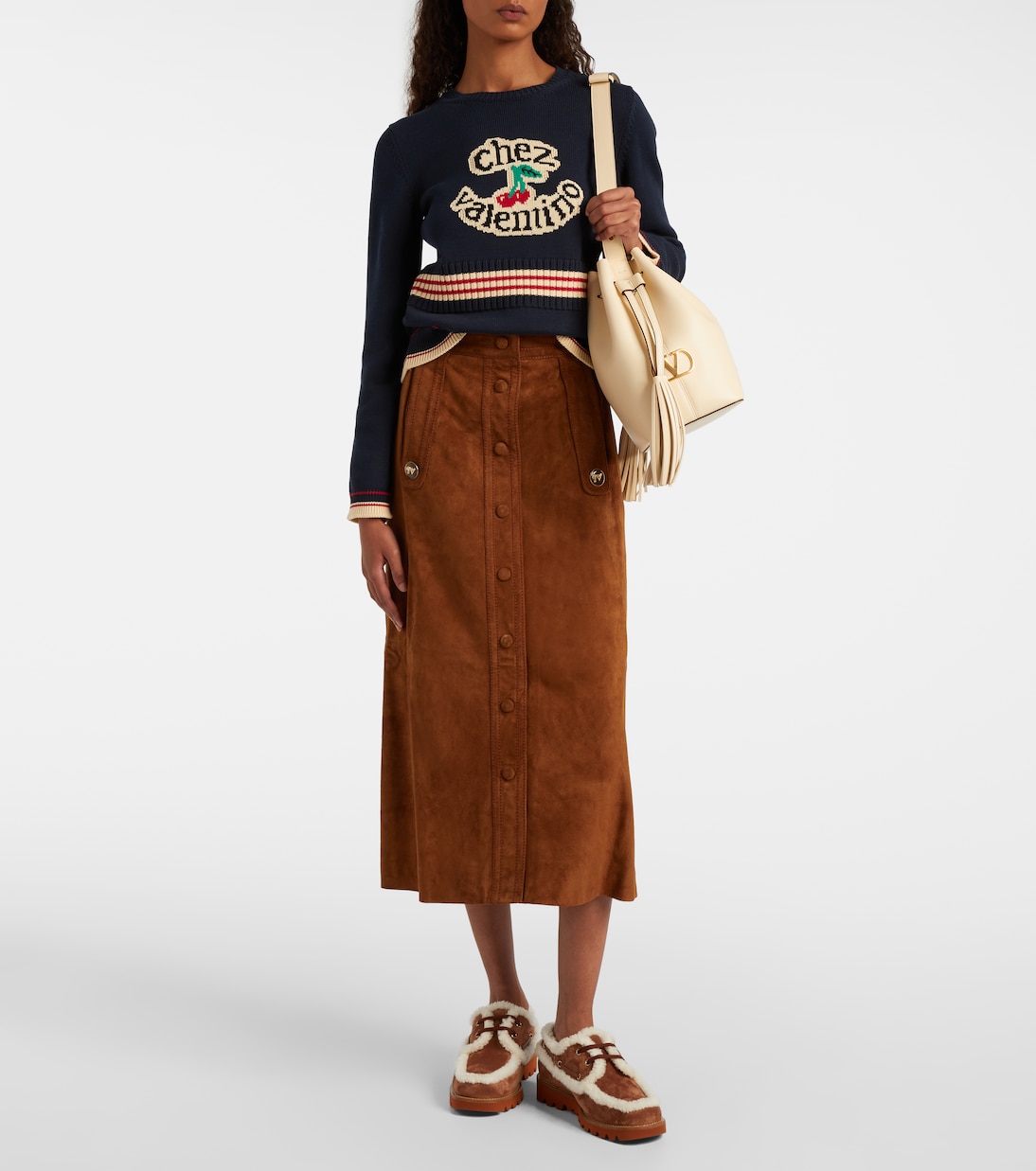 Chaussures bateau Palm Avenue en daim | Valentino Garavani
