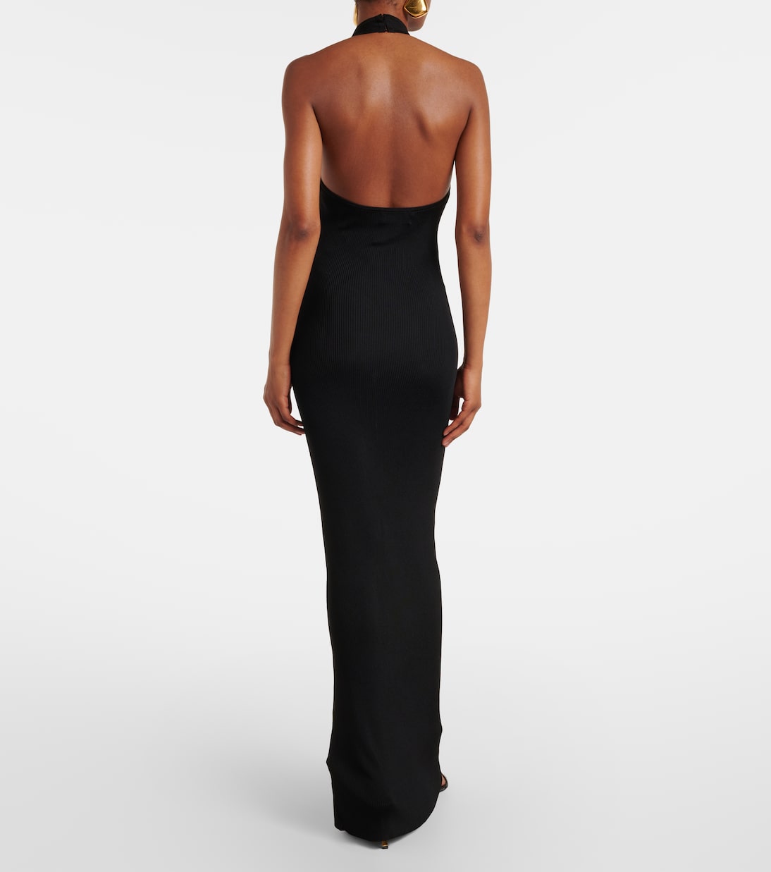 Ribbed-knit halterneck maxi dress | Nili Lotan