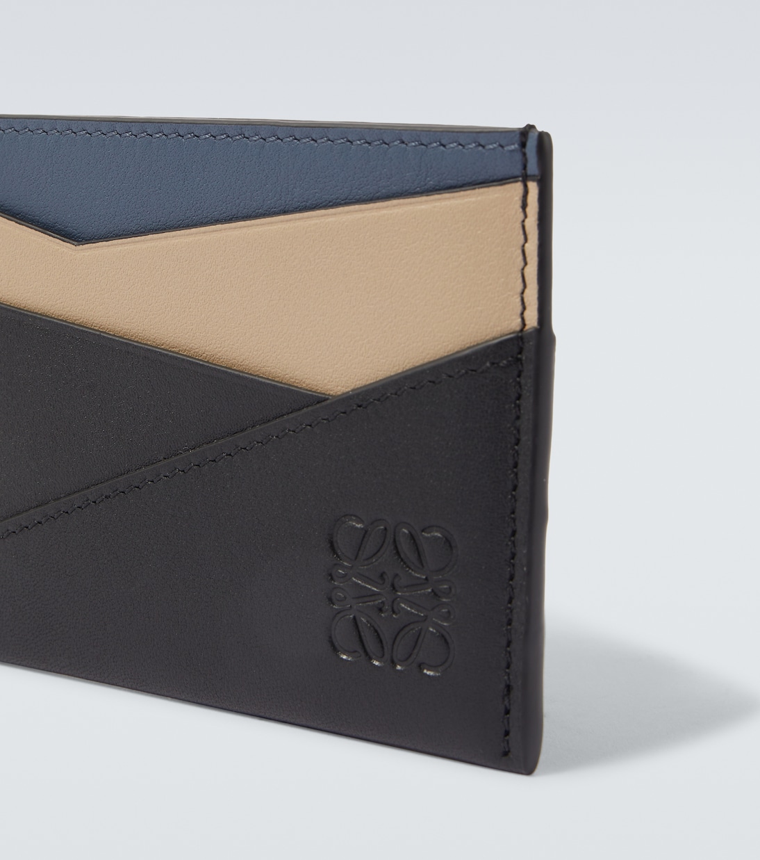 Puzzle colorblocked leather card holder | Loewe