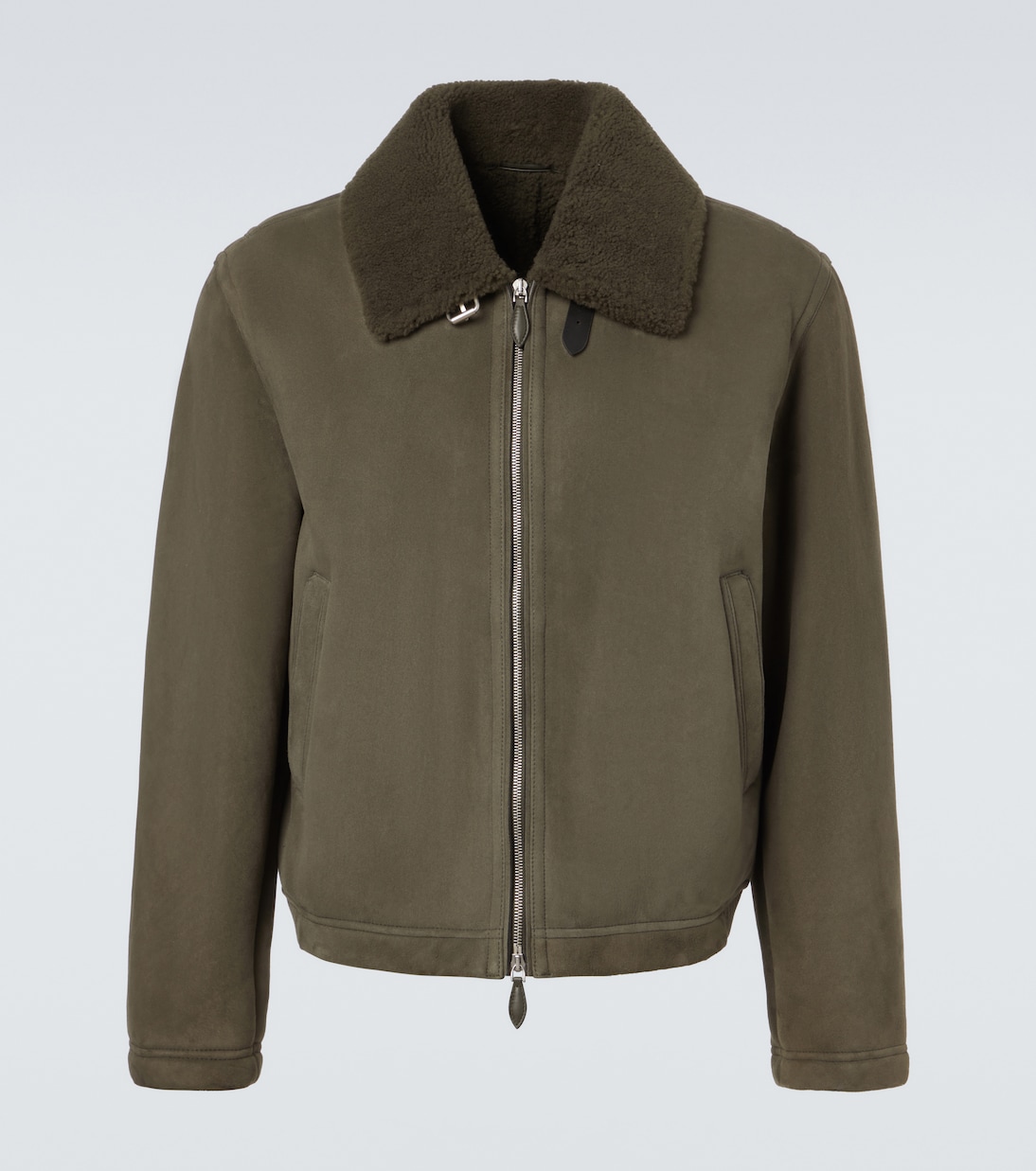 Giacca blouson in suede con shearling | Berluti