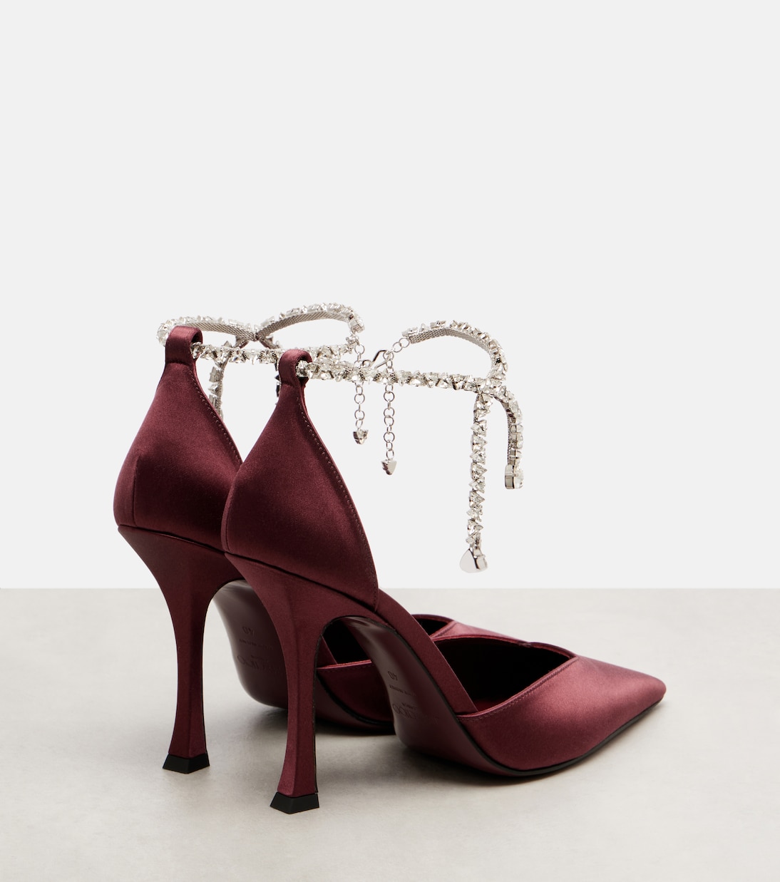Stevie 100 embellished satin pumps | Jimmy Choo