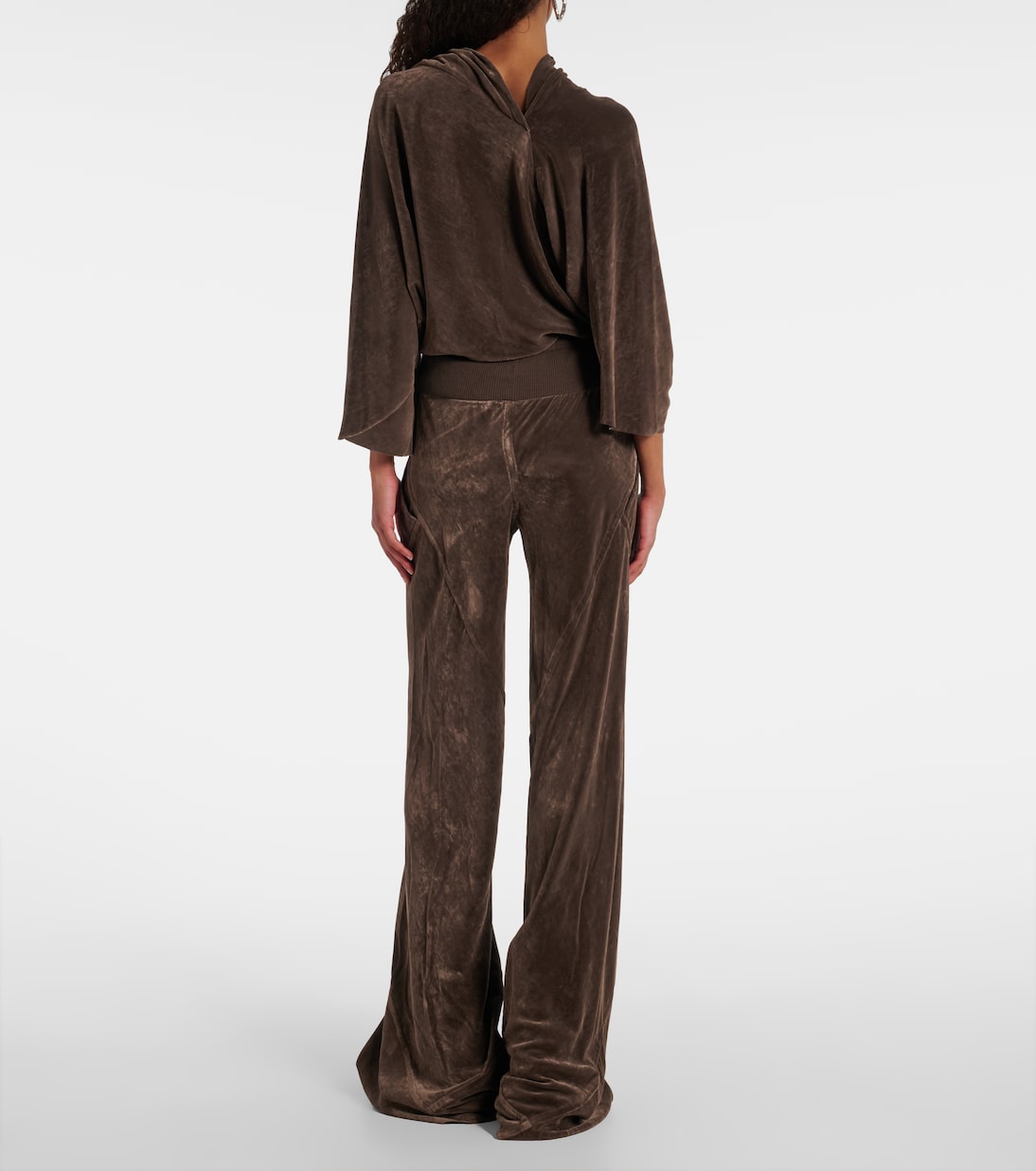 Pantalon droit à taille haute en velours | Rick Owens