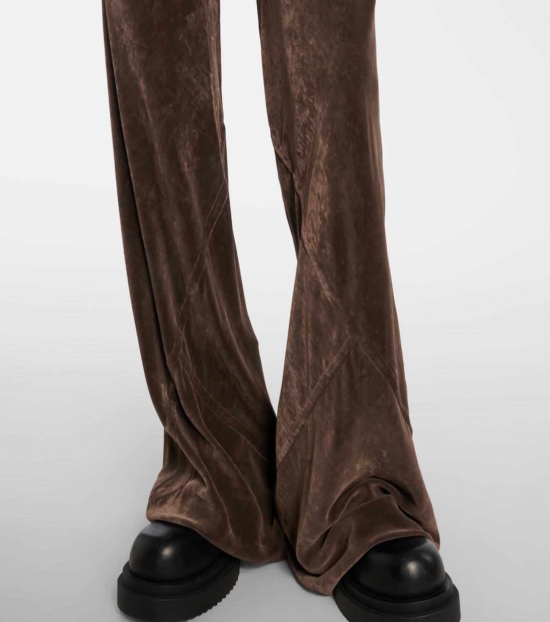 Pantalon droit à taille haute en velours | Rick Owens
