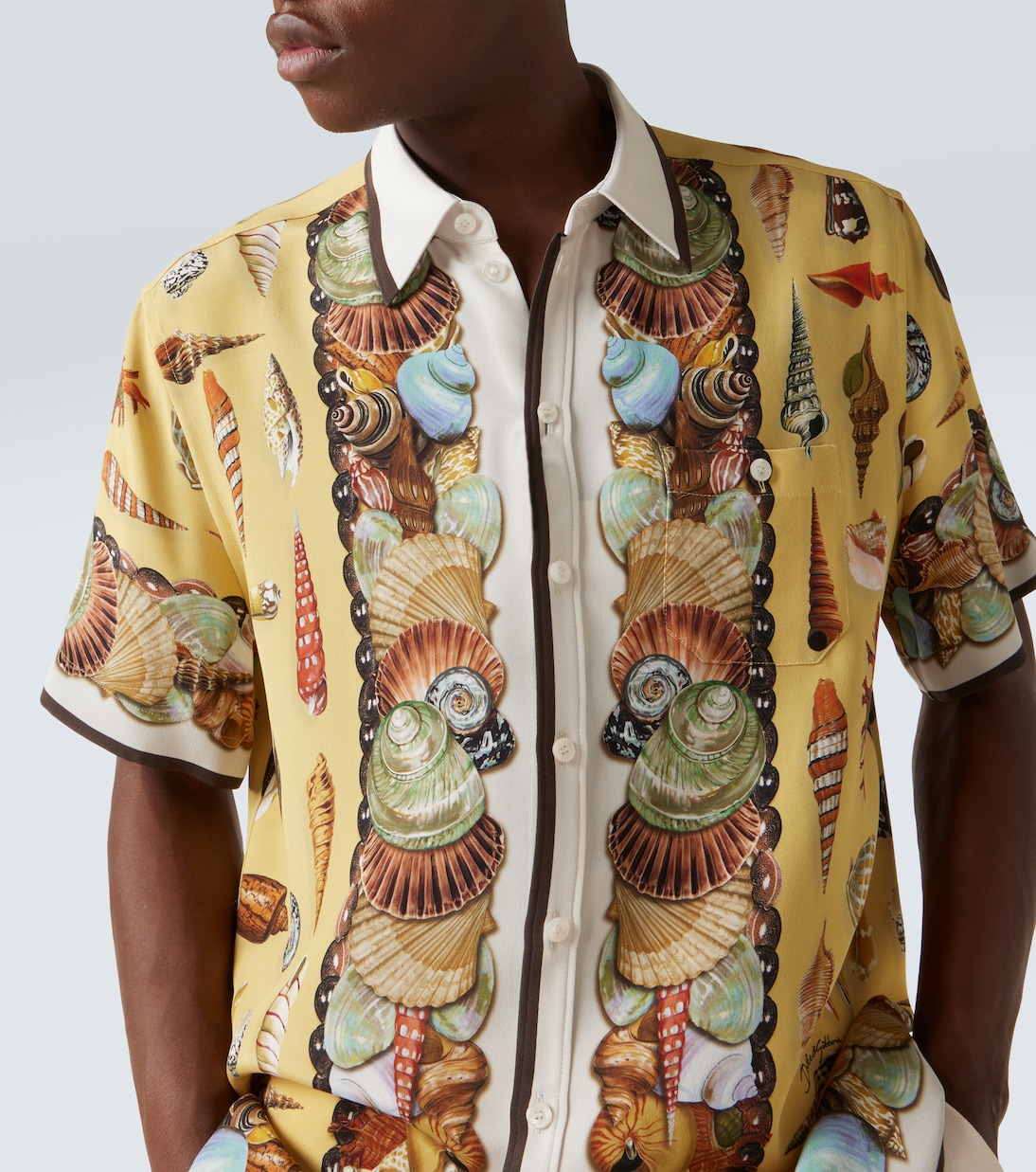 Bedrucktes Hemd aus Seiden-Crêpe | Dolce&Gabbana