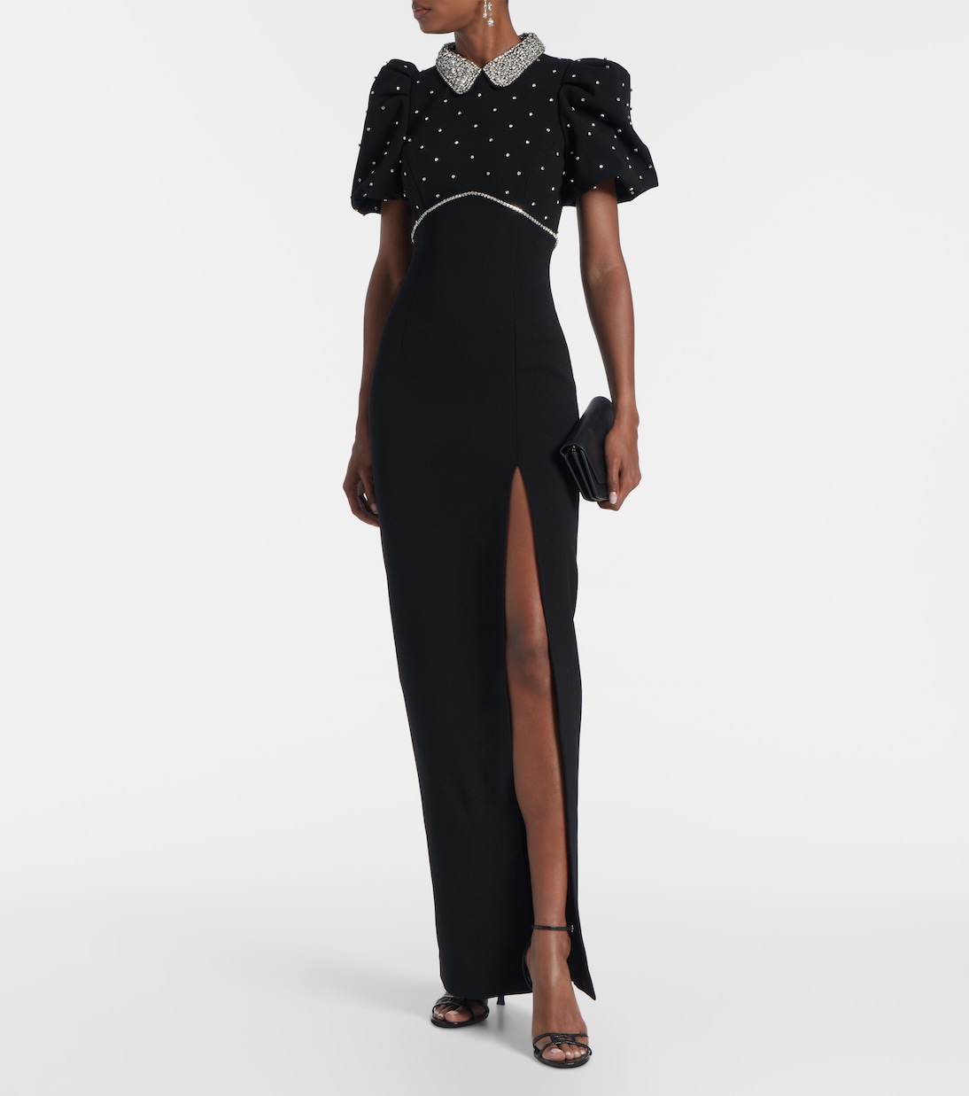 Amery embellished puff-sleeve gown | Rebecca Vallance