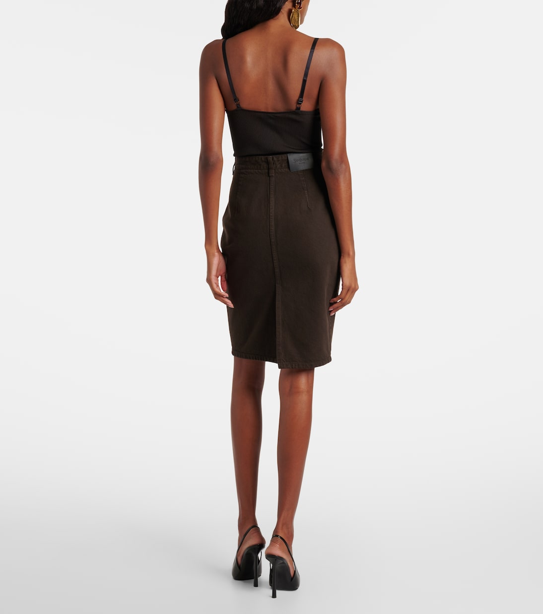 Cotton pencil skirt | Saint Laurent
