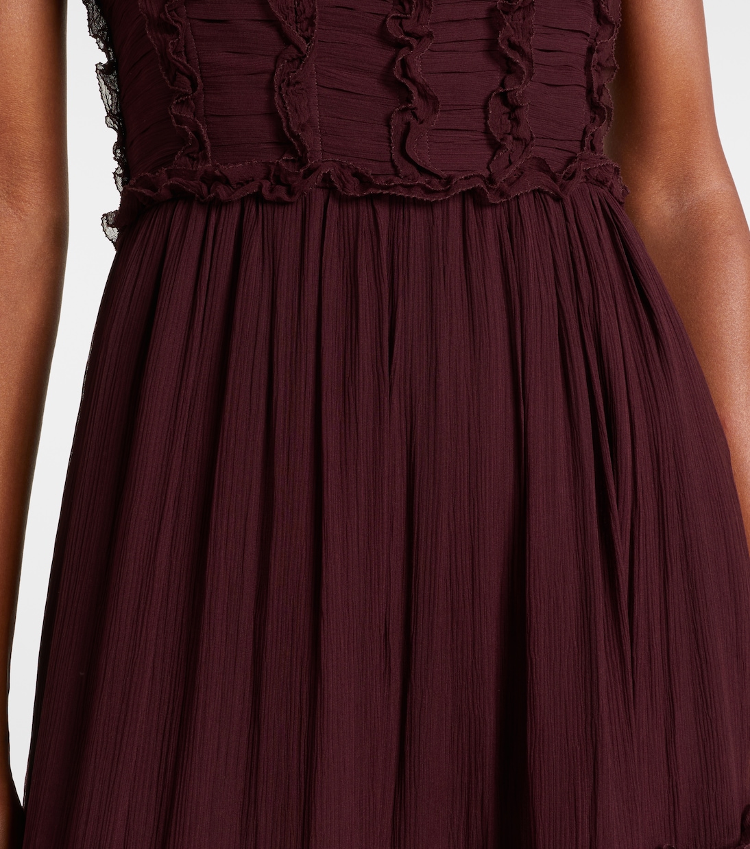 Talitha ruffled silk chiffon midi dress | Ulla Johnson