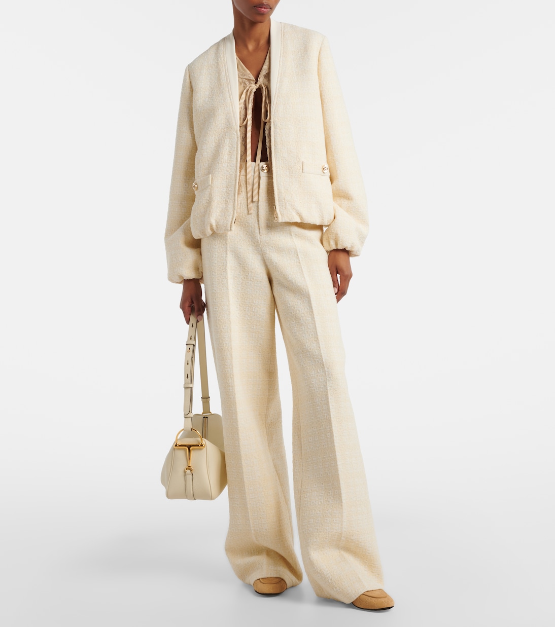 Weite Hose aus Tweed | Gucci