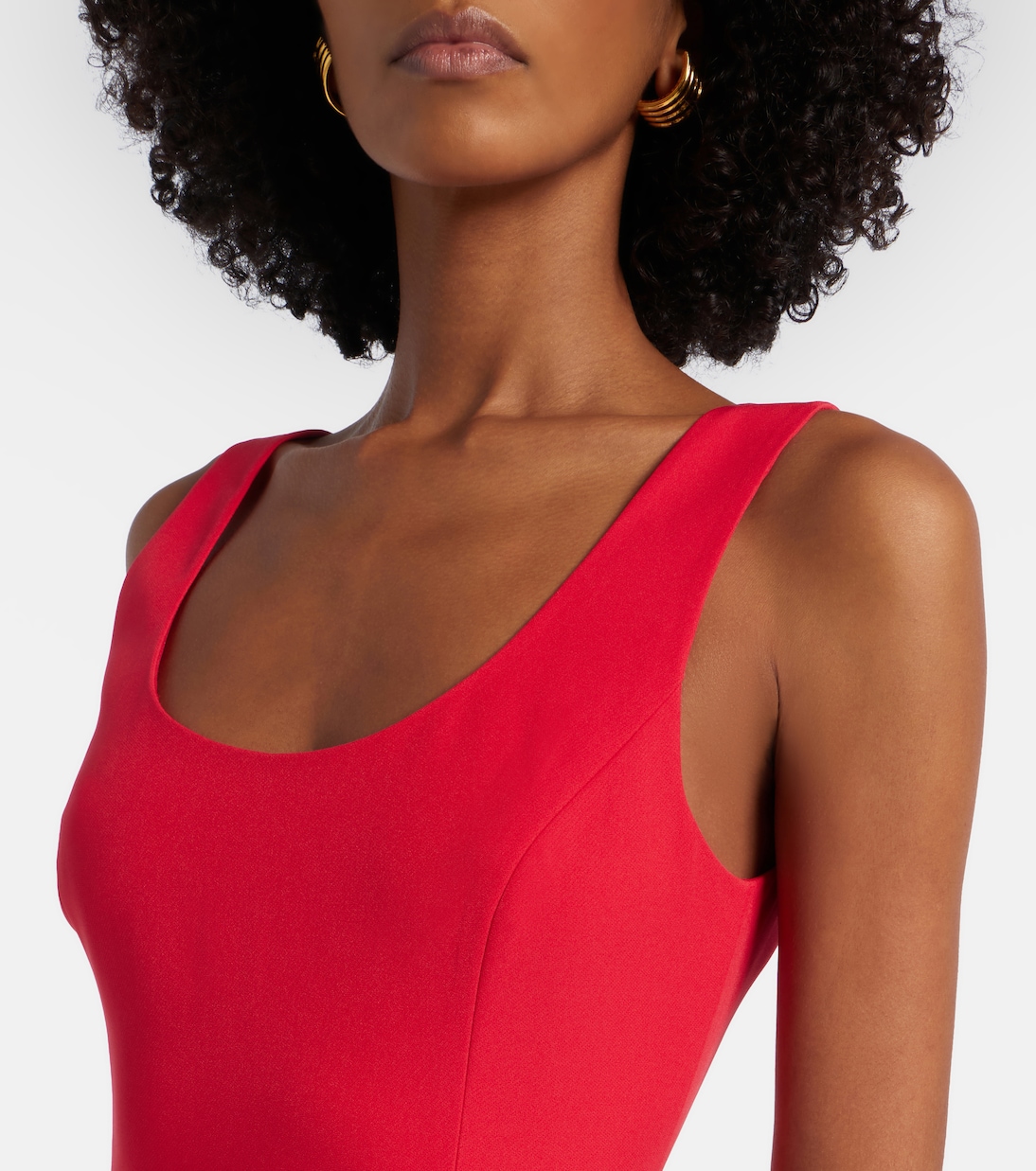 Vestido midi Emily con aplique floral | Leo Lin