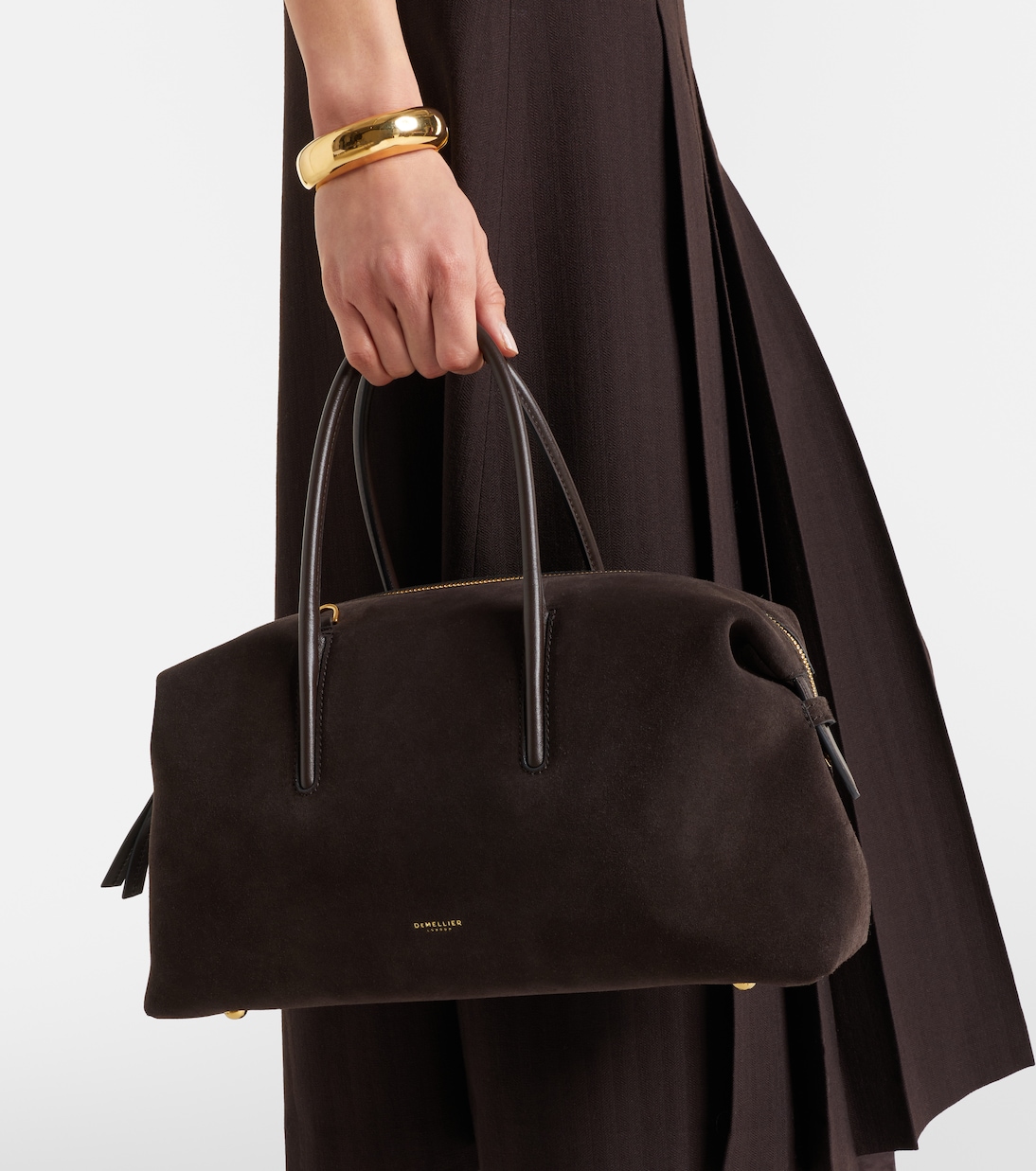 Stockholm Medium suede top-handle bag | DeMellier