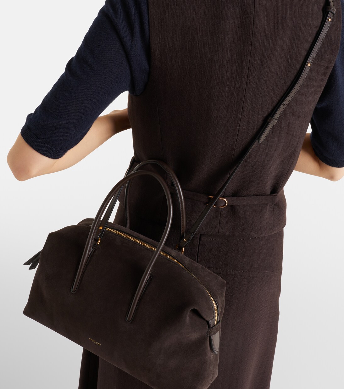 Stockholm Medium suede top-handle bag | DeMellier