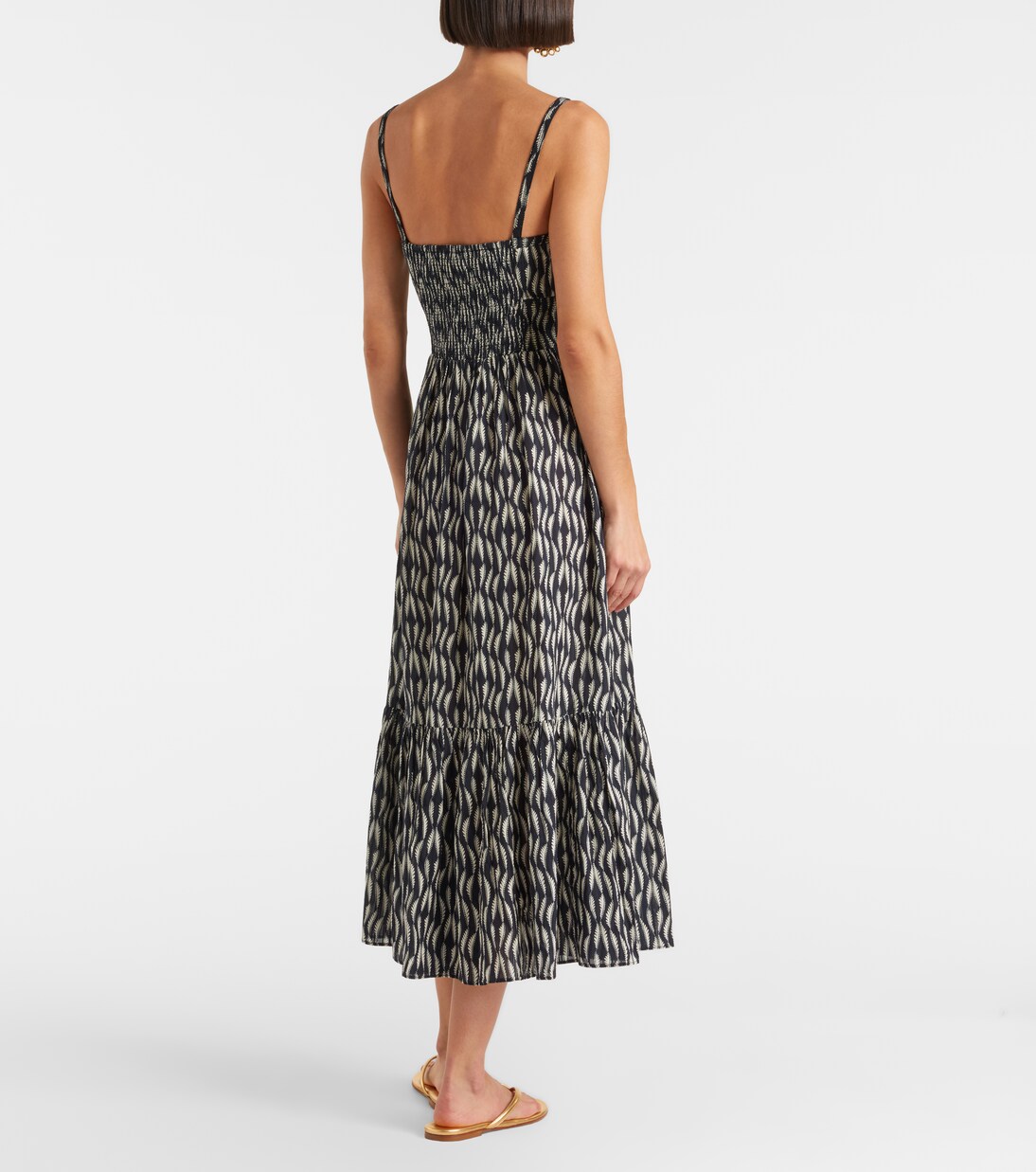 Vestido midi Nadine en mezcla de algodón | Ulla Johnson