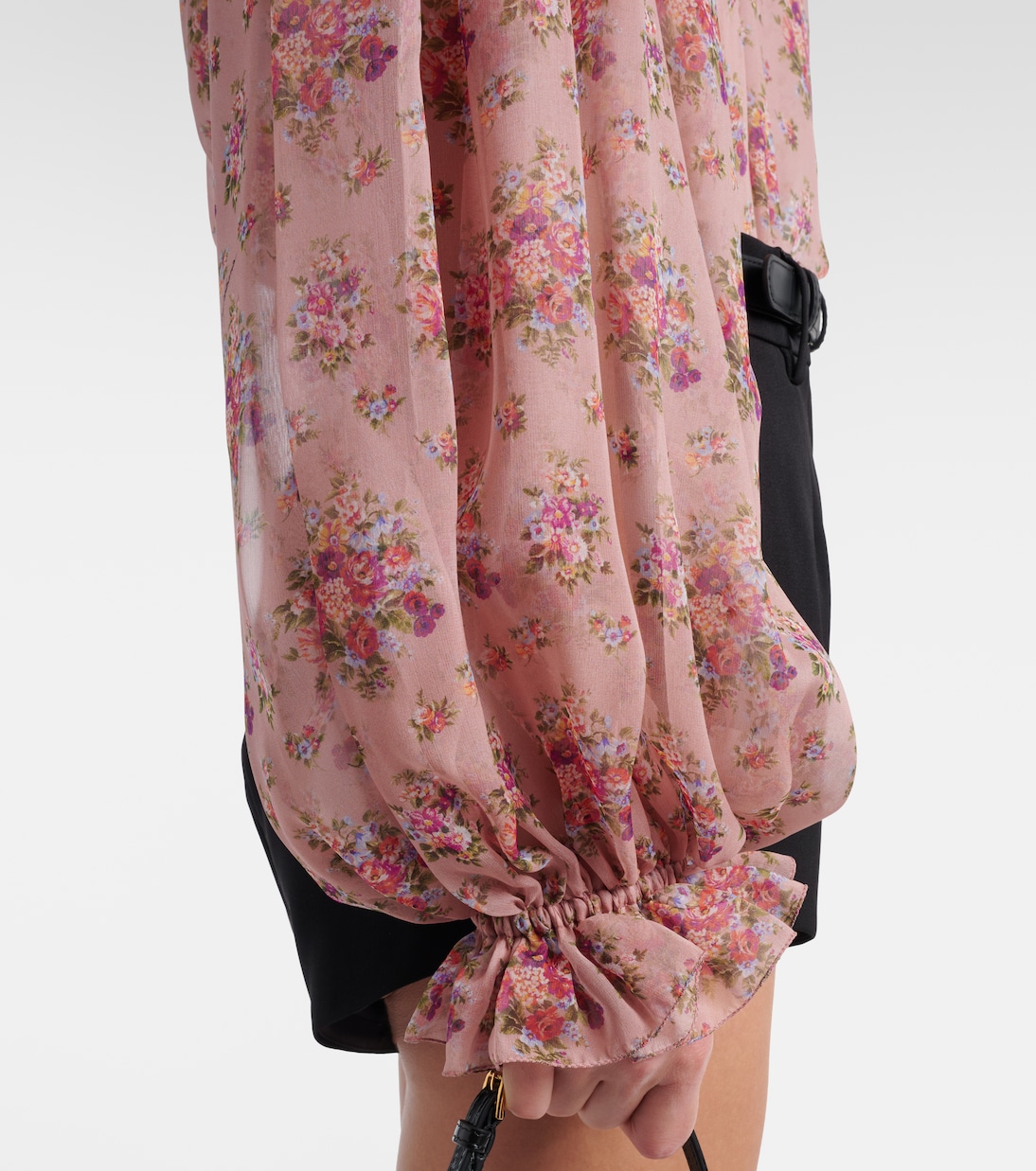 Floral tie-neck silk blouse | Dolce&Gabbana