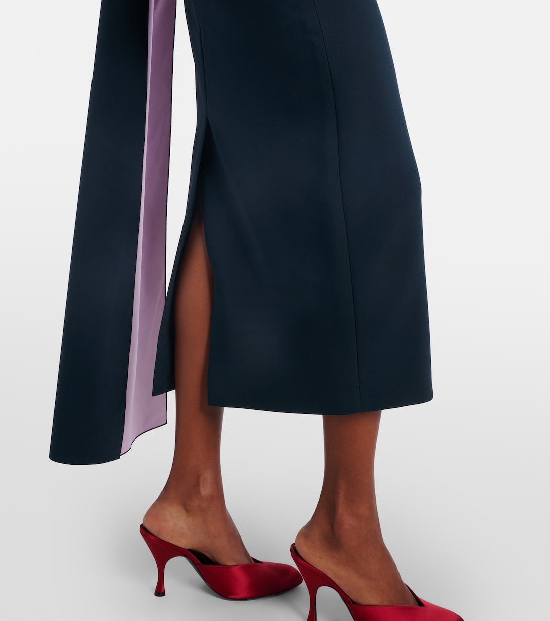 Maite caped off-shoulder midi dress | Roksanda