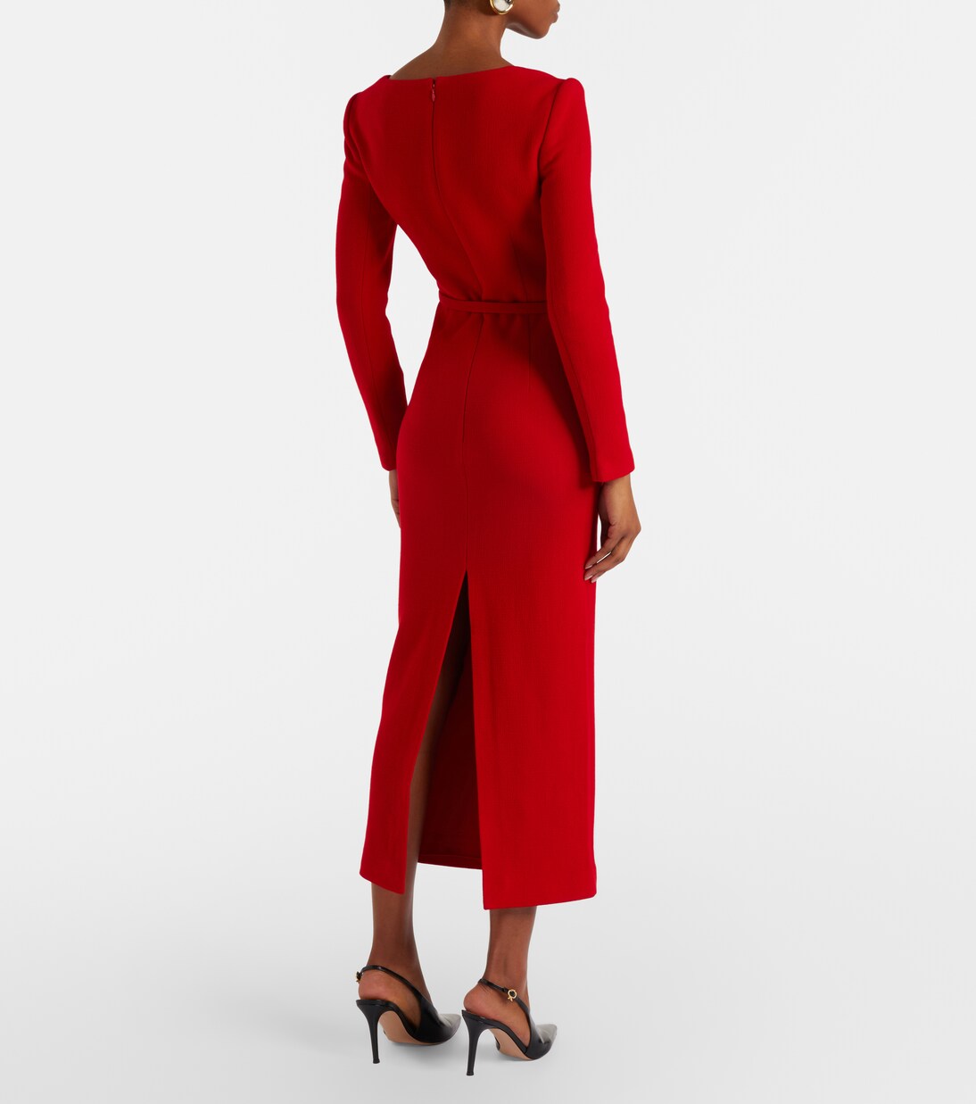 Belted wool midi dress | Roland Mouret