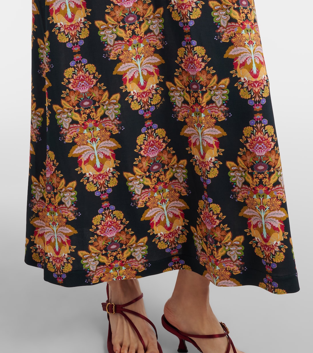 Bedrucktes Maxikleid aus Jersey | La DoubleJ