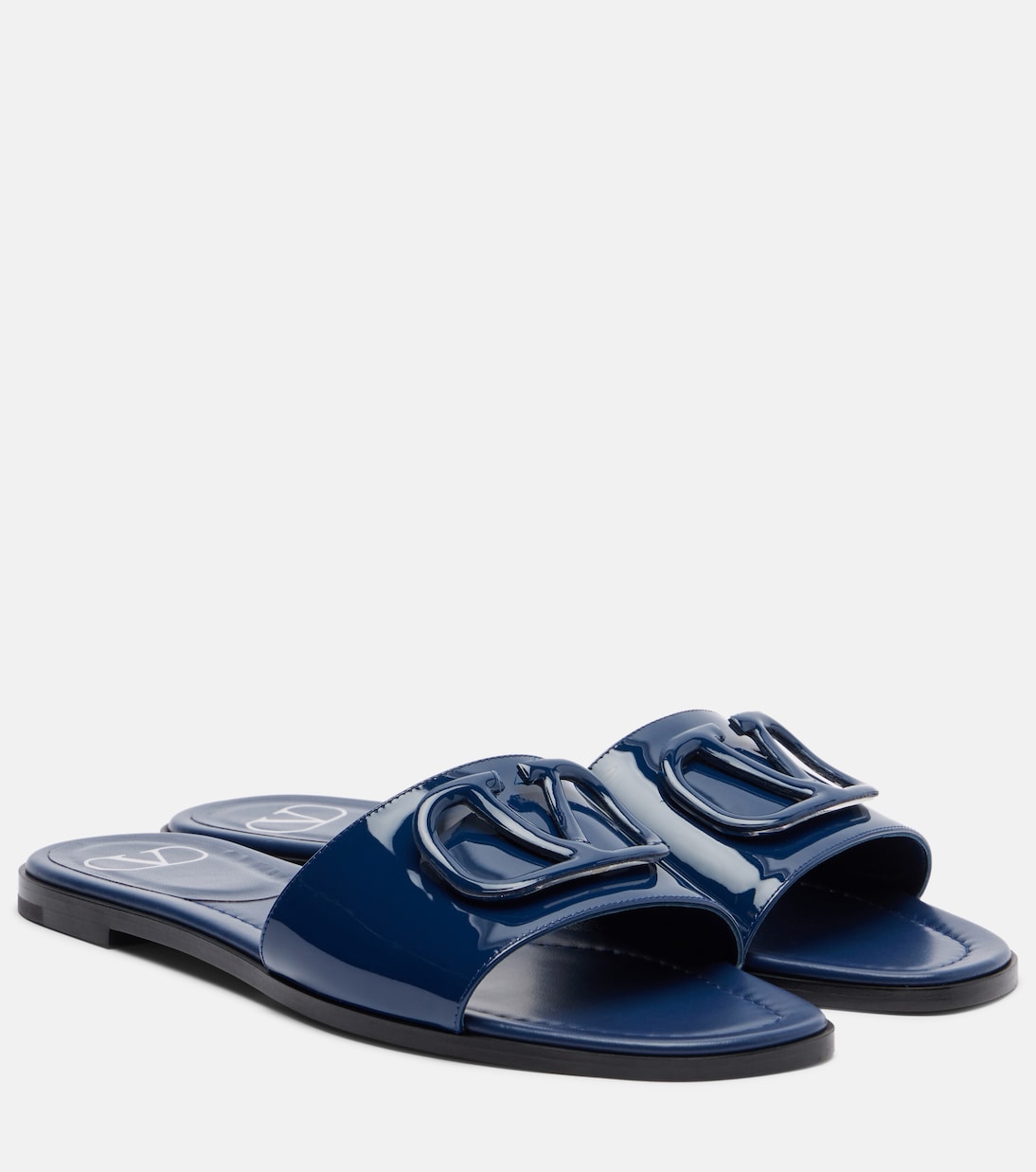 VLogo patent leather slides | Valentino Garavani