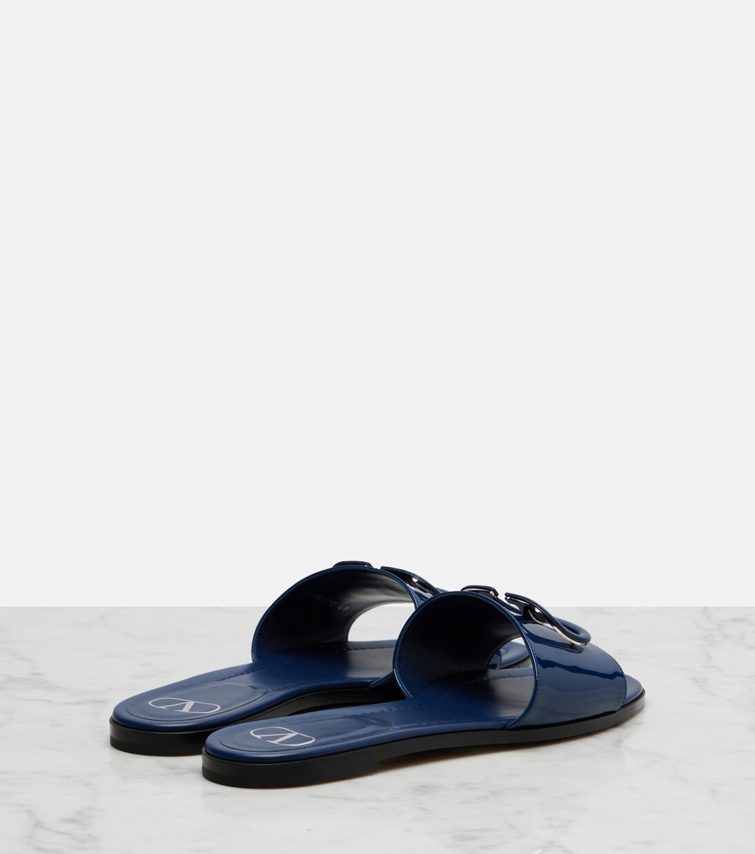 VLogo patent leather slides | Valentino Garavani