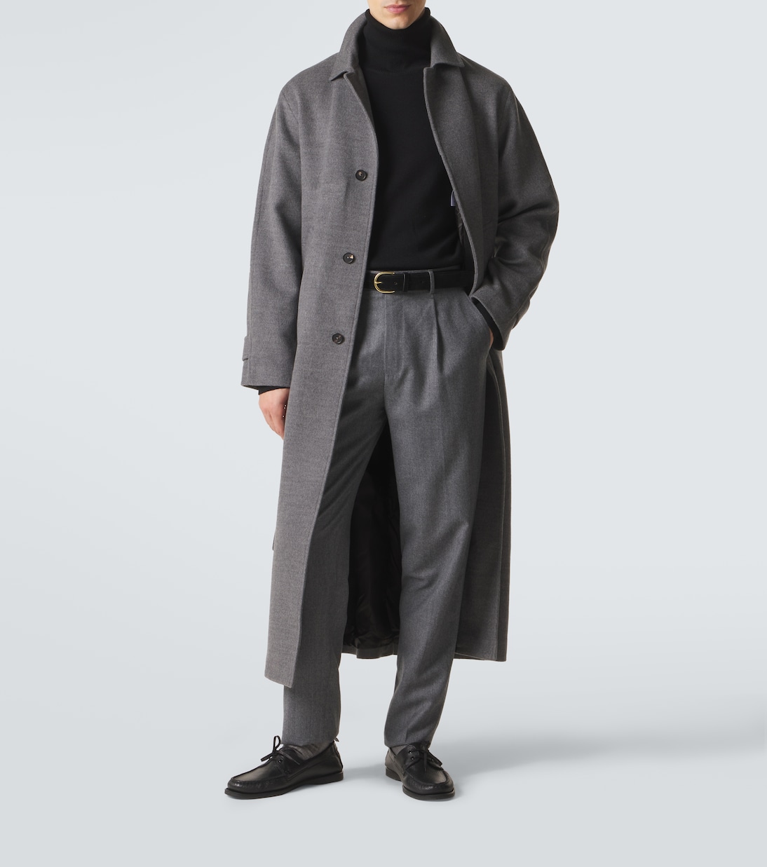 Belted wool overcoat | Saman Amel