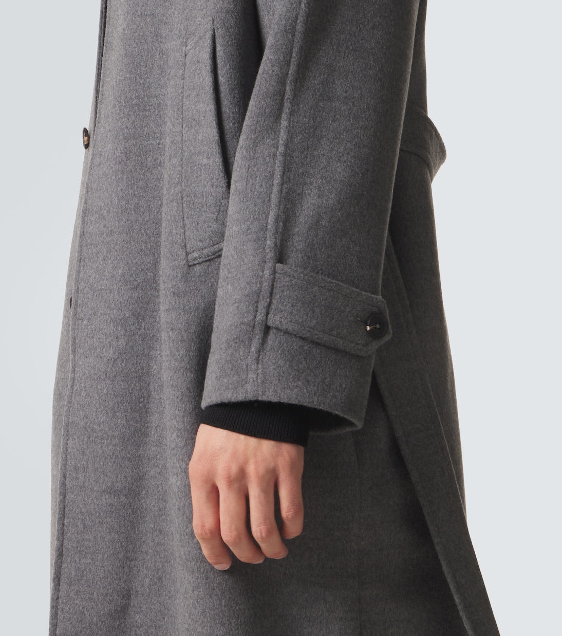 Belted wool overcoat | Saman Amel