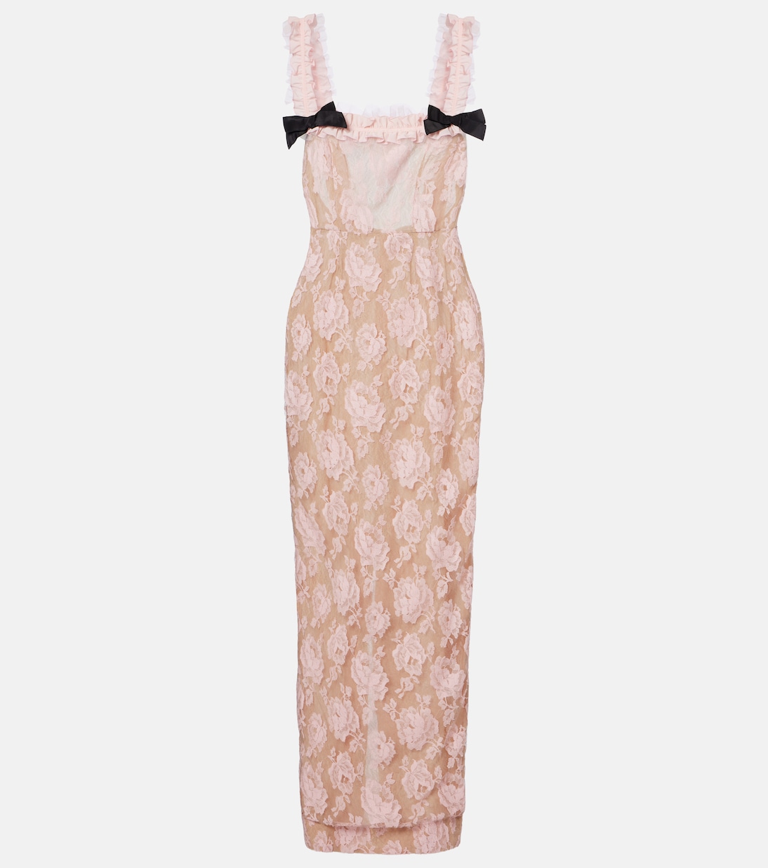 Ruffled cotton-blend lace maxi dress | Alessandra Rich