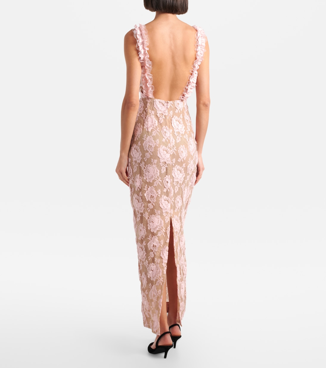 Ruffled cotton-blend lace maxi dress | Alessandra Rich