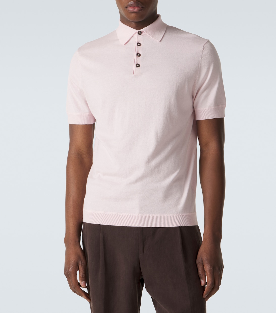 Polo en coton, soie et cachemire | Allude