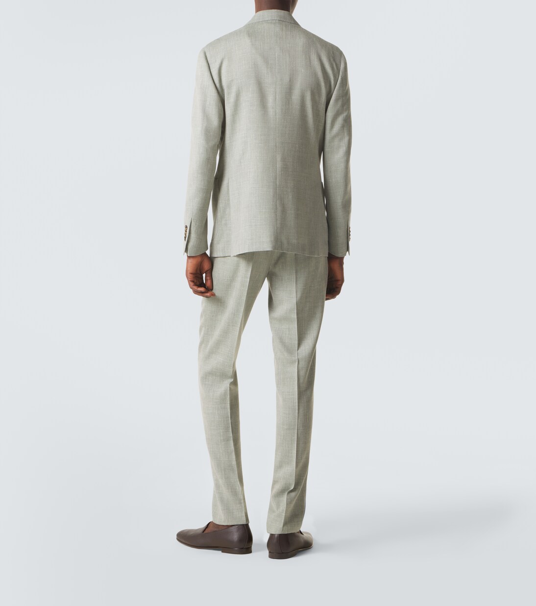 Double-breasted wool, silk, and linen suit | Lardini